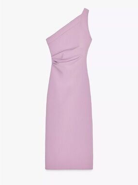 Zara One-Shoulder Lavender sheath Dress